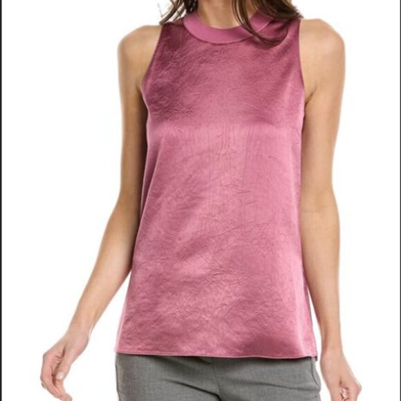 Vince Rib Crewneck Tank - Camellia Size Small - Picture 1 of 8